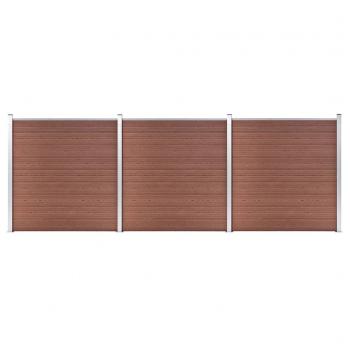ARDEBO.de - Gartenzaun WPC 526x186 cm Braun