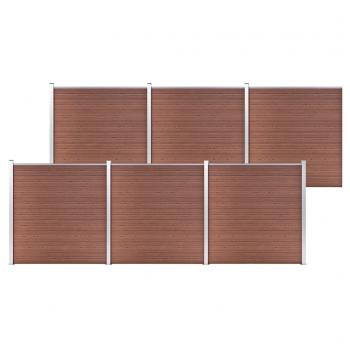 ARDEBO.de - Gartenzaun WPC 1045x186 cm Braun
