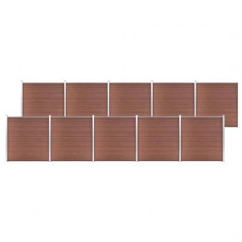 ARDEBO.de - Gartenzaun WPC 1737x186 cm Braun