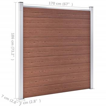 Gartenzaun WPC 1737x186 cm Braun