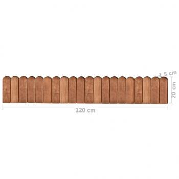 Beeteinfassungen 2 Stk. 120 cm Kiefernholz Imprägniert