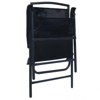 3-tlg. Bistro-Set Schwarz Stahl