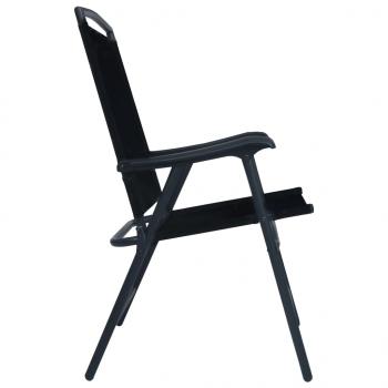 3-tlg. Bistro-Set Schwarz Stahl