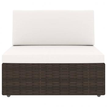 8-tlg. Garten-Lounge-Set Poly Rattan Braun