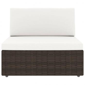 8-tlg. Garten-Lounge-Set Poly Rattan Braun