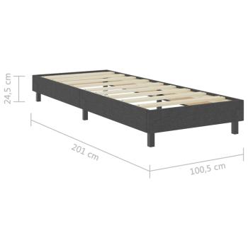 Boxspringbett Dunkelgrau Stoff 100x200 cm