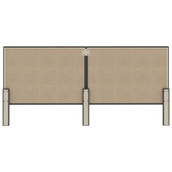 Boxspringbett Dunkelgrau Stoff 200x200 cm