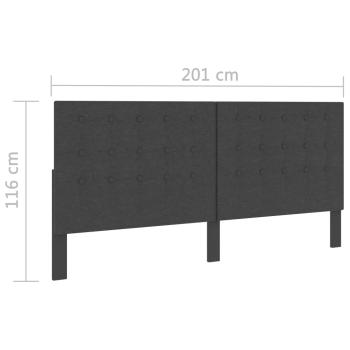 Boxspringbett Dunkelgrau Stoff 200x200 cm