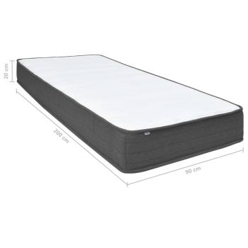 Boxspringbett Dunkelgrau Stoff 90x200 cm
