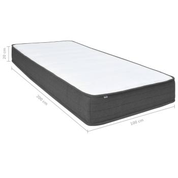 Boxspringbett Dunkelgrau Stoff 100x200 cm