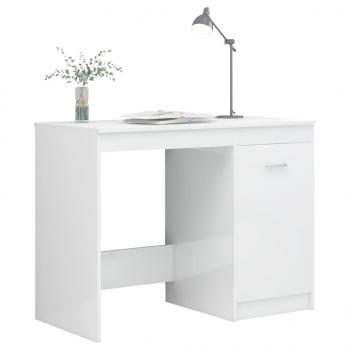 Schreibtisch Hochglanz-Weiß 140x50x76 cm Holzwerkstoff