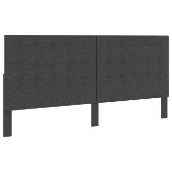 Boxspringbett Dunkelgrau Stoff 200x200 cm
