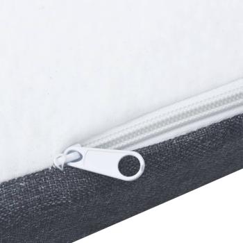 Boxspringbett Dunkelgrau Stoff 200x200 cm