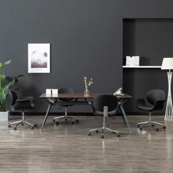 ARDEBO.de - Drehbare Esszimmerstühle 4 Stk. Schwarz Kunstleder 