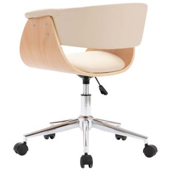 Esszimmerstühle 2 Stk. Drehbar Creme Kunstleder