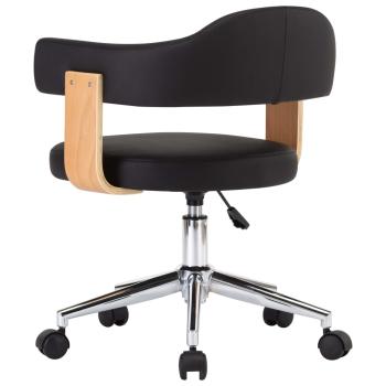 Drehbare Esszimmerstühle 2 Stk. Schwarz Kunstleder