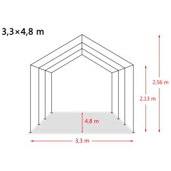 Weidezelt PVC 550 g/m² 3,3×4,8 m Dunkelgrün