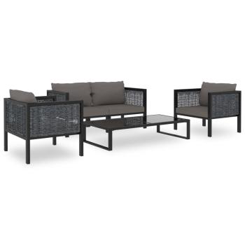 Sofa-Eckelement mit Rechter Armlehne Poly Rattan Anthrazit
