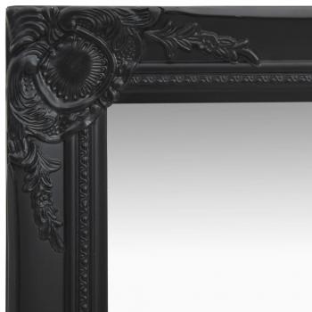 Wandspiegel im Barock-Stil 60x40 cm Schwarz