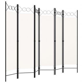6-tlg. Raumteiler Weiß 240x180 cm
