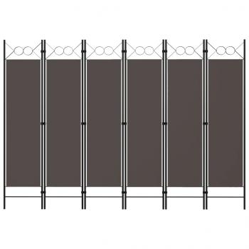 ARDEBO.de - 6-tlg. Raumteiler Anthrazit 240 x 180 cm