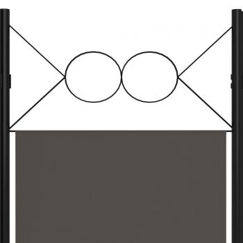 6-tlg. Raumteiler Anthrazit 240 x 180 cm