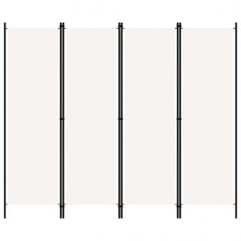 ARDEBO.de - 4-tlg. Raumteiler Weiß 200x180 cm 