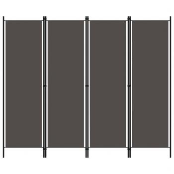 ARDEBO.de - 4-tlg. Raumteiler Anthrazit 200x180 cm 