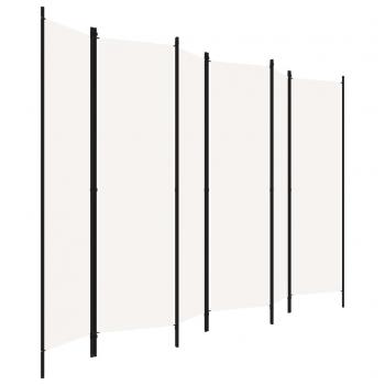 6-tlg. Raumteiler Weiß 300x180 cm 