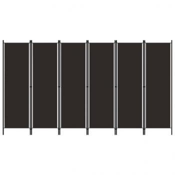 ARDEBO.de - 6-tlg. Raumteiler Braun 300x180 cm