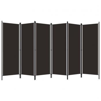 6-tlg. Raumteiler Braun 300x180 cm