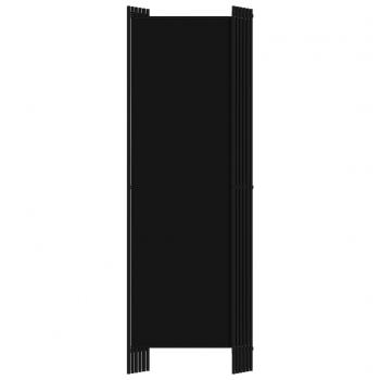 6-tlg. Raumteiler Schwarz 300x180 cm