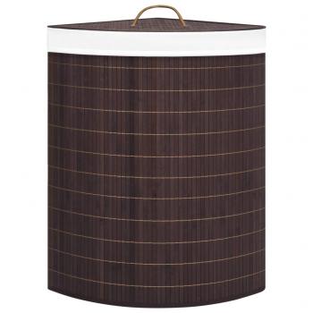 Eck-Wäschekorb Bambus Braun 60 L