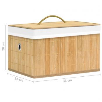Bambus-Aufbewahrungsboxen 4 Stk.