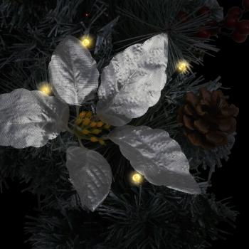 ARDEBO.de - Weihnachtsgirlande mit LED-Lichtern Grün 2,7 m PVC