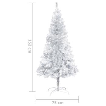 Künstlicher Weihnachtsbaum mit Ständer Silber 150 cm PET