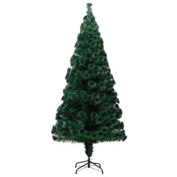 Künstlicher Weihnachtsbaum mit Ständer Grün 240 cm Glasfaser