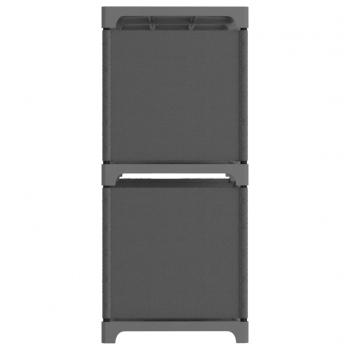 Würfel-Regal 4 Fächer Grau 69x30x72,5 cm Stoff