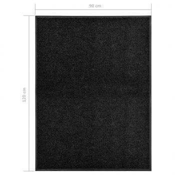 Fußmatte Waschbar Schwarz 90x120 cm 