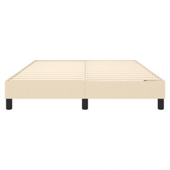 Bettgestell Creme 140x200 cm Stoff