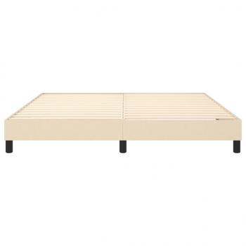 Bettgestell Creme 160x200 cm Stoff