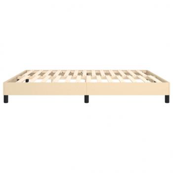 Bettgestell Creme 160x200 cm Stoff