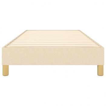 Bettgestell Creme 90x200 cm Stoff