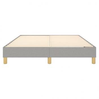 Bettgestell Hellgrau 140x190 cm Stoff