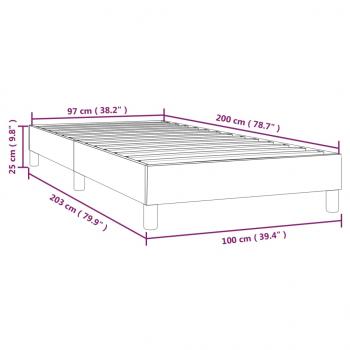Bettgestell Dunkelgrau 100x200 cm Samt