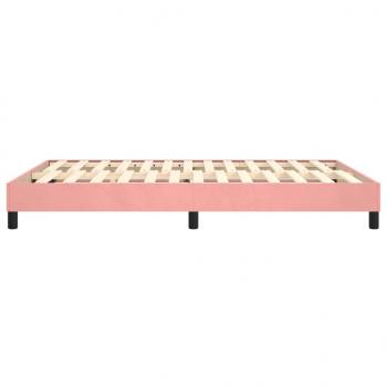 Bettgestell Rosa 140x190 cm Samt