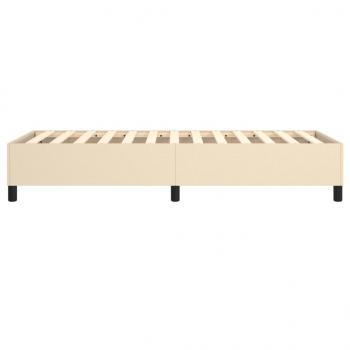 Bettgestell Creme 80x200 cm Stoff