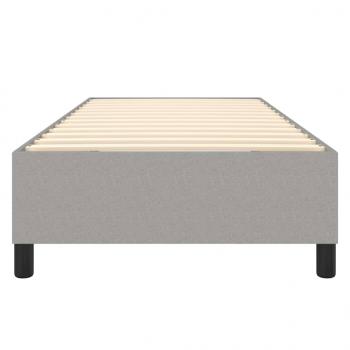 Bettgestell Hellgrau 90x190 cm Stoff