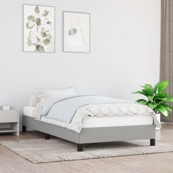 ARDEBO.de - Bettgestell Hellgrau 90x200 cm Stoff