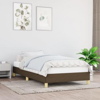 ARDEBO.de - Bettgestell Dunkelbraun 80x200 cm Stoff